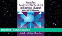 FAVORIT BOOK Curriculum Development in Vocational and Technical Education: Planning, Content, and