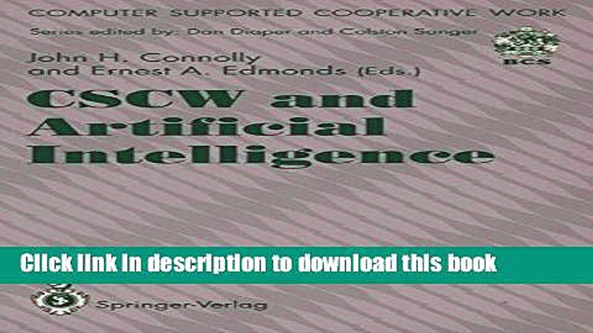 [Download] CSCW and Artificial Intelligence Paperback Free