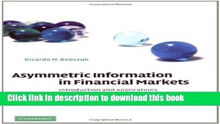 [PDF] Asymmetric Information in Financial Markets: Introduction and Applications Popular Colection