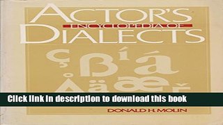 New Book Actor s Encyclopedia of Dialects