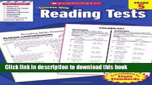 New Book Scholastic Success With Reading Tests, Grade 5 (Scholastic Success with Workbooks: Tests