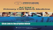 Ebook ACSM s Primary Care Sports Medicine Free Online
