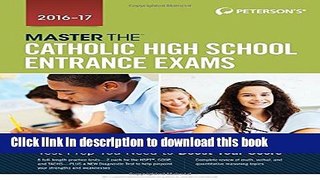 New Book Master the Catholic High School Entrance Exams 2016-2017