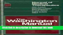New Book Manual of Medical Therapeutics (Washington Manual of Medical Therapeutics)
