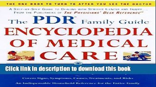 Collection Book The PDR Family Guide Encyclopedia of Medical Care: The Complete Home Reference to