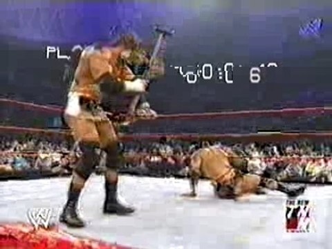 Wwe raw hbk & hhh & brock lesnar & rock brawl