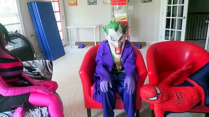 Superhero Superstars VAMPIRE TOILET ATTACK - Spiderman vs Venom w Joker Girl, Joker, Batgirl  - Funny