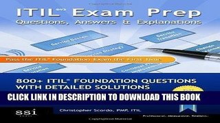 Read Now Itil V3 Exam Prep Questions, Answers,   Explanations by MR Christopher Scordo (Nov 6
