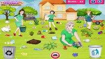 frozen disney games - Princesses Go Green Clean Up - princess cleaning games