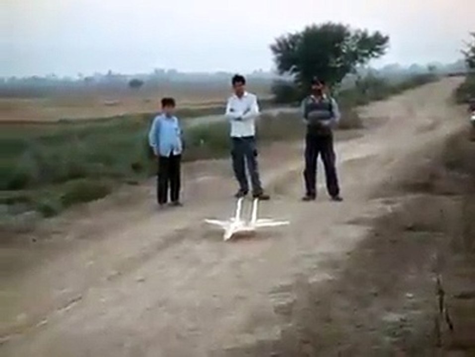 An aeroplane toy made by Pakistani children