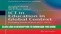 Read Now ICT in Education in Global Context: Emerging Trends Report 2013-2014 PDF Online