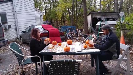 William Destroys Pumpkin With An Ax