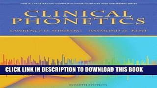 [PDF] Clinical Phonetics (4th Edition) (The Allyn   Bacon Communication Sciences and Disorders