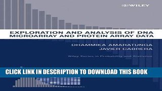 Read Now Exploration and Analysis of DNA Microarray and Protein Array Data (Wiley Series in
