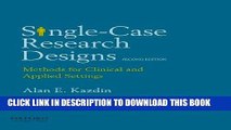 [PDF] Single-Case Research Designs: Methods for Clinical and Applied Settings Full Online