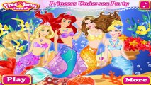 Princess Undersea Party | princess Ariel, princess Rapunzel, princess Belle and princess Cinderella