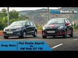 Fiat Punto Abarth vs Volkswagen Polo GT TSI - Drag Race | MotorBeam