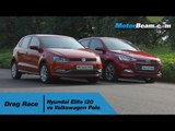 Hyundai Elite i20 vs Volkswagen Polo - Drag Race | MotorBeam