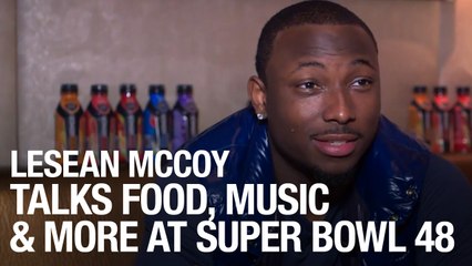 LeSean McCoy Talks Food, Music And More at Super Bowl 48
