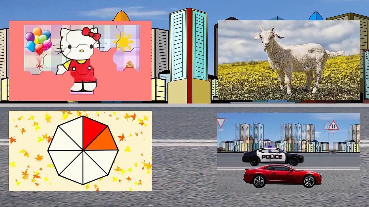 Машинки. Легковой автомобиль - седан. Собираем пазл. Развивающие мультики для самых маленьких