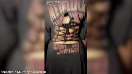 Kourtney Kardashian twerks in Metallica t-shirt at Kanye's gig _ Daily Mail Online