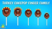 The Finger Family Turkey Cake Pop Family Nursery Rhyme | Thanksgiving Finger Family Songs