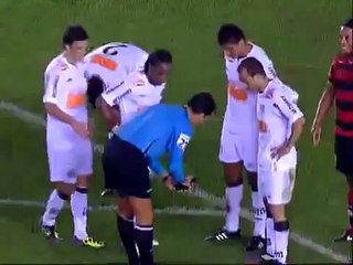 Ronaldinho's Epic Free Kick Goal vs Santos (28/07/2011)