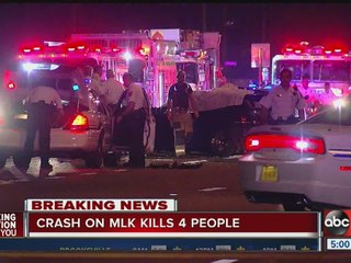 Florida Highway Patrol investgating deadly multi-car crash in Tampa that killed four people