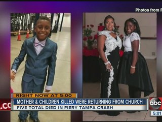 Mother and children killed were returning from church