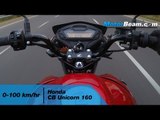 Honda CB Unicorn 160 - 0-100 km/hr & Top Speed - MotorBeam