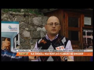 NJE SHEKULL NGA NGRITJA E FLAMURIT NE SHKODER