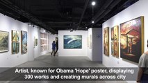 Street artist Shepard Fairey unveils exhibition in Hong Kong