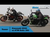 Kawasaki Z250 vs KTM Duke 390 - Teaser | MotorBeam