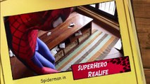 Spiderman Troublemaker Lacing up Shoes! Superheroes in Real Life funny Commedy