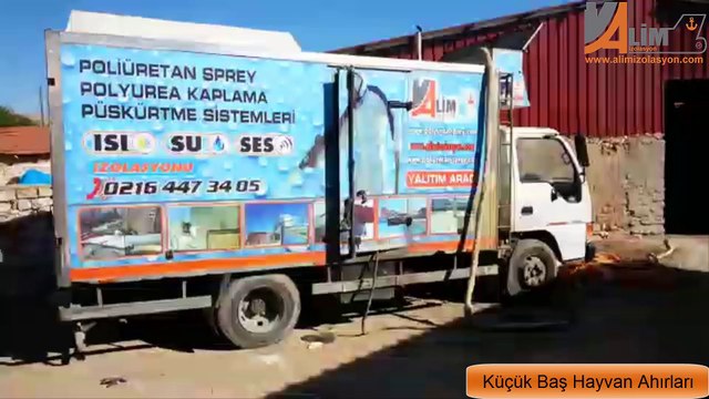 POLİÜRETAN SPREY KÜÇÜK BAŞ HAYVAN AHIRLARI UYGULAMASI ALİM İZOLASYON 0532 293 9299