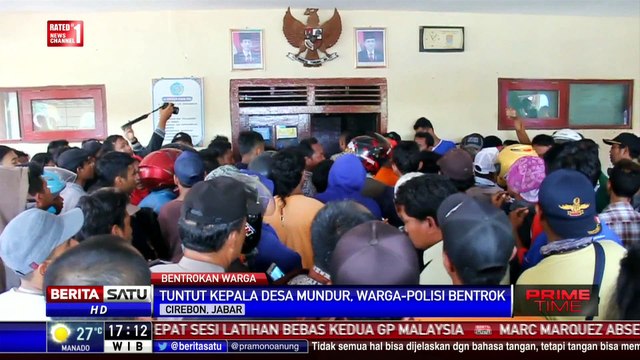 Tuntut Kades Mundur, Warga Kanci Kulon Bentrok dengan Polisi