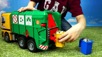 Download Video: BRUDER. Мусоровоз Mercedes-Benz. Toys Garbage Truck Игрушечные машинки для детей. Bruder Toys 01677