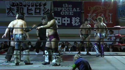 Kaz Hayashi, Minoru Tanaka & TAJIRI (c) vs. New Wild Order (W-1)