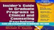 Ebook Insider s Guide to Graduate Programs in Clinical and Counseling Psychology, Revised
