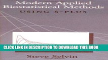 Ebook Modern Applied Biostatistical Methods: Using S-Plus Free Read