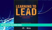 Books to Read  Learning to Lead: What Really Works for Women in Law  Best Seller Books Best Seller