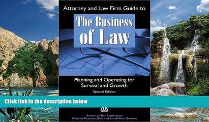 Big Deals  Attorney and Law Firm Guide to the Business of Law: Planning and Operating for Survival