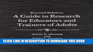 Best Seller A Guide to Research for Educators   Trainers of Adults Free Download