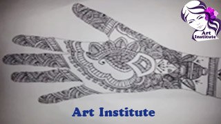 Pakistani Mehndi Designs Simple and easy step by step for hands on paper episode #111 by Art Institute.