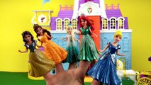 Disney Princess Magiclip Finger Family Song Sofia Elsa Frozen Cinderella Ariel Beauty Beast Dolls