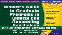 Ebook Insider s Guide to Graduate Programs in Clinical and Counseling Psychology, 2012/2013