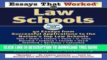 Best Seller Essays That Worked for Law Schools: 40 Essays from Successful Applications to the