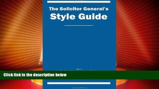 Big Deals  The Solicitor General s Style Guide  Best Seller Books Best Seller