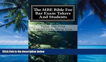 Download Video: Books to Read  The MBE Bible For Bar Exam Takers And Students: Multi-State bible for bar