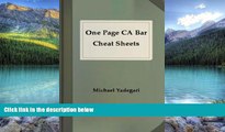 Books to Read  One Page CA Bar Cheat Sheets -PROFESSIONAL RESPONSIBILITY  Full Ebooks Most Wanted